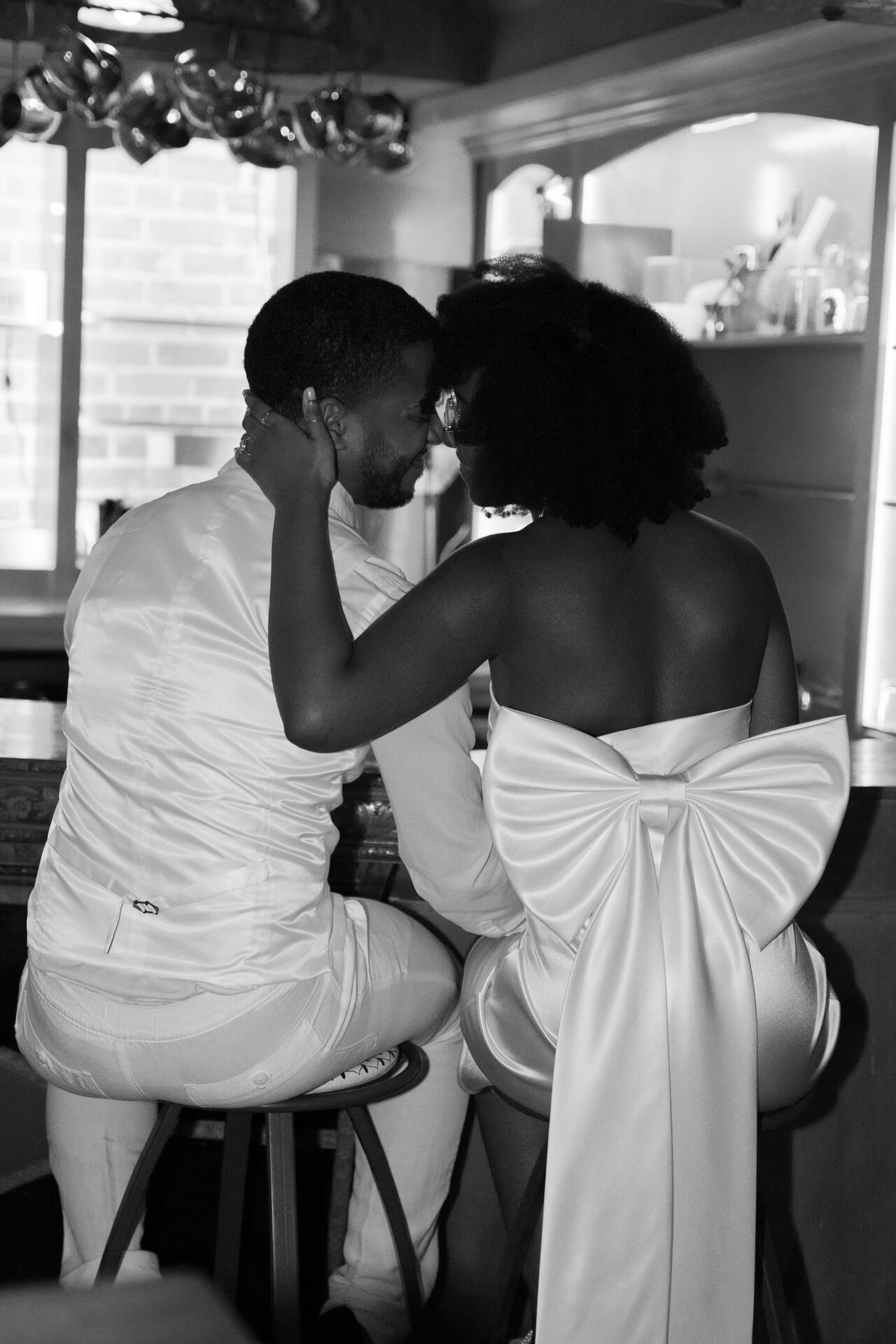 Romantic couple moment